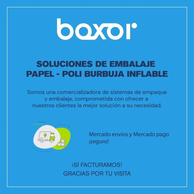 Rollo Papel Kraft Para Empaque 30cm X 250m 85grs Tipo Manga Bolsa para Envío Blanca Personalizada - Boxor