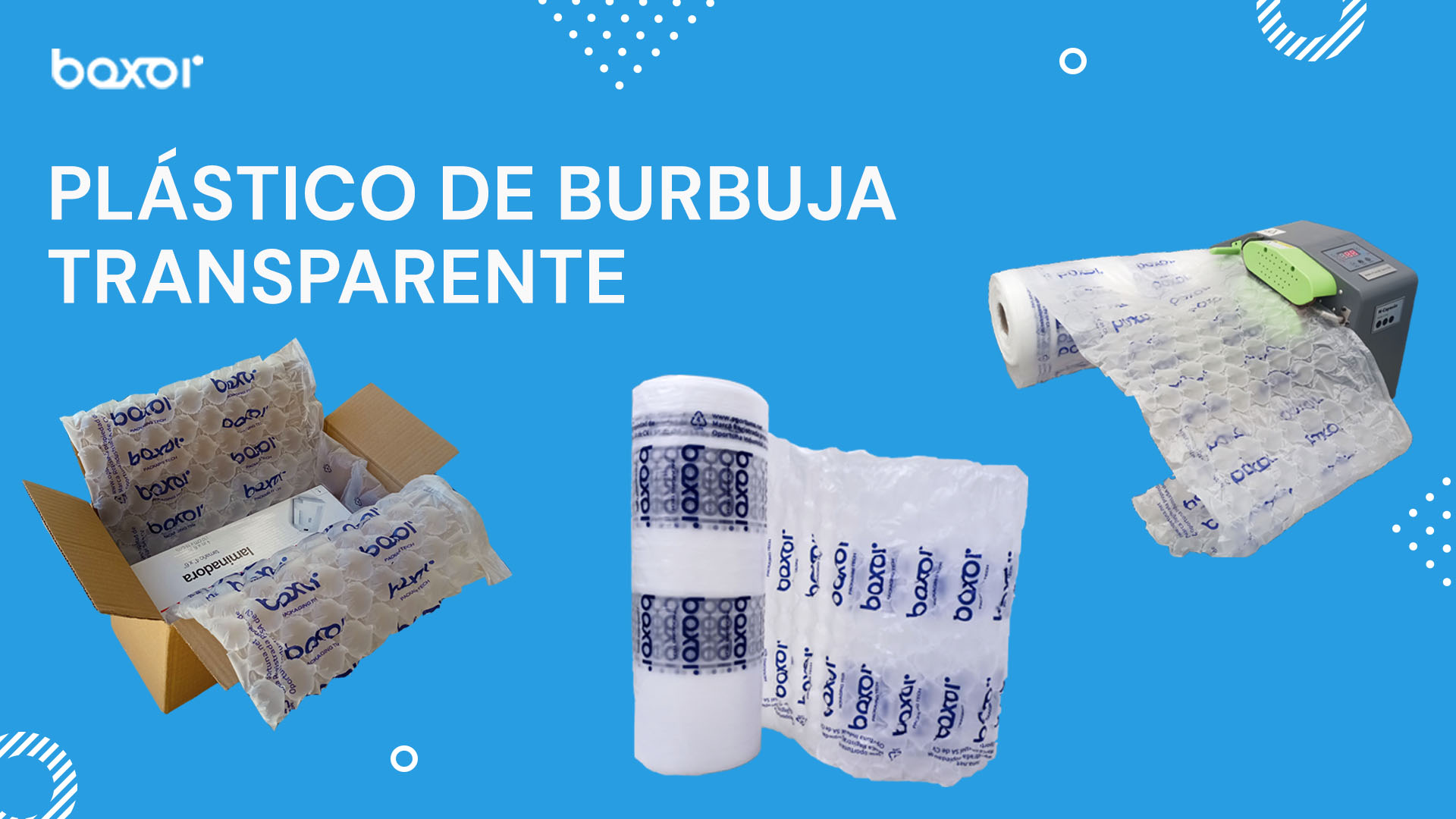 plastico de burbuja transparente