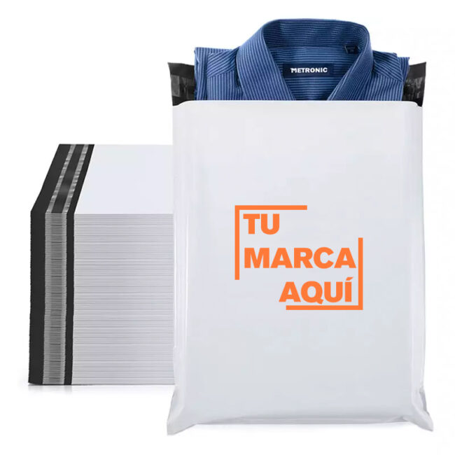 Bolsas personalizadas con logotipo Bolsa para Envío Blanca Personalizada - Boxor